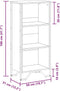 vidaXL - Boekenkast - 50x31x106 - cm - bewerkt - hout - grijs - sonoma - eikenkleurig