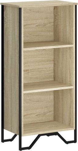 vidaXL - Boekenkast - 50x31x106 - cm - bewerkt - hout - sonoma - eikenkleurig