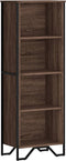 vidaXL - Boekenkast - 50x31x137,5 - cm - bewerkt - hout - bruin - eikenkleur