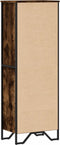 vidaXL - Boekenkast - 50x31x137,5 - cm - bewerkt - hout - gerookt - eikenkleurig