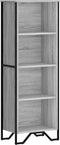 vidaXL - Boekenkast - 50x31x137,5 - cm - bewerkt - hout - grijs - sonoma - eikenkleur