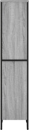 vidaXL - Boekenkast - 50x31x137,5 - cm - bewerkt - hout - grijs - sonoma - eikenkleur