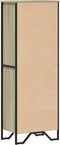 vidaXL - Boekenkast - 50x31x137,5 - cm - bewerkt - hout - sonoma - eikenkleurig