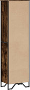 vidaXL - Boekenkast - 50x31x169 - cm - bewerkt - hout - gerookt - eikenkleurig