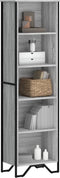 vidaXL - Boekenkast - 50x31x169 - cm - bewerkt - hout - grijs - sonoma - eikenkleurig