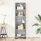 vidaXL - Boekenkast - 50x31x169 - cm - bewerkt - hout - grijs - sonoma - eikenkleurig