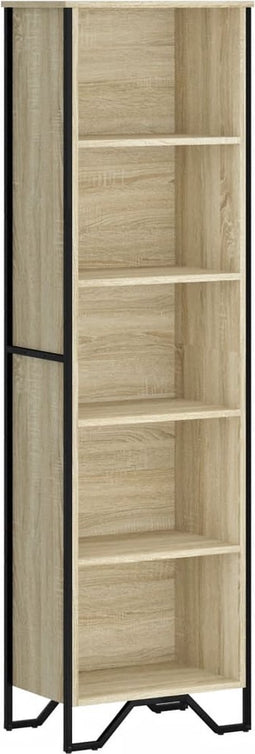 vidaXL - Boekenkast - 50x31x169 - cm - bewerkt - hout - sonoma - eikenkleurig