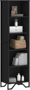 vidaXL - Boekenkast - 50x31x169 - cm - bewerkt - hout - zwart