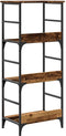 vidaXL - Boekenkast - 50x33x117,5 - cm - bewerkt - hout - oud - houtkleurig
