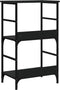 vidaXL - Boekenkast - 50x33x82 - cm - bewerkt - hout - zwart