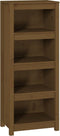 vidaXL - Boekenkast - 50x35x125,5 - cm - massief - grenenhout - honingbruin