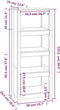 vidaXL - Boekenkast - 50x35x125,5 - cm - massief - grenenhout
