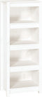 vidaXL - Boekenkast - 50x35x125,5 - cm - massief - grenenhout - wit