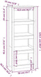 vidaXL - Boekenkast - 50x35x125,5 - cm - massief - grenenhout - wit