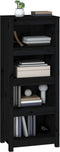 vidaXL - Boekenkast - 50x35x125,5 - cm - massief - grenenhout - zwart