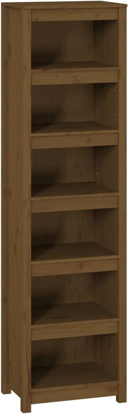 vidaXL - Boekenkast - 50x35x183 - cm - massief - grenenhout - honingbruin