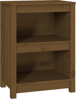 vidaXL - Boekenkast - 50x35x68 - cm - massief - grenenhout - honingbruin