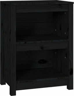 vidaXL - Boekenkast - 50x35x68 - cm - massief - grenenhout - zwart