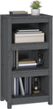 vidaXL - Boekenkast - 50x35x97 - cm - massief - grenenhout - grijs