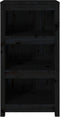vidaXL - Boekenkast - 50x35x97 - cm - massief - grenenhout - zwart