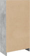 vidaXL - Boekenkast - 57x28,5x107,5 - cm - bewerkt - hout - betongrijs