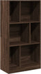 vidaXL - Boekenkast - 57x28,5x107,5 - cm - bewerkt - hout - bruin - eikenkleurig