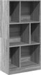 vidaXL - Boekenkast - 57x28,5x107,5 - cm - bewerkt - hout - grijs - sonoma - eiken