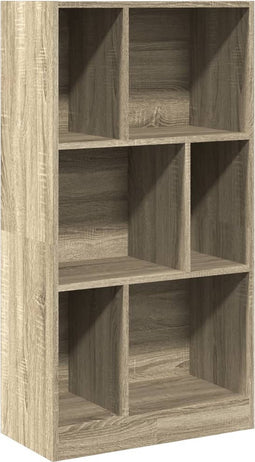 vidaXL - Boekenkast - 57x28,5x107,5 - cm - bewerkt - hout - sonoma - eikenkleurig