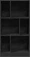 vidaXL - Boekenkast - 57x28,5x107,5 - cm - bewerkt - hout - zwart