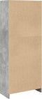 vidaXL - Boekenkast - 57x28,5x141 - cm - bewerkt - hout - betongrijs