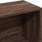 vidaXL - Boekenkast - 57x28,5x141 - cm - bewerkt - hout - bruin - eikenkleurig