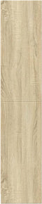 vidaXL - Boekenkast - 57x28,5x141 - cm - bewerkt - hout - sonoma - eikenkleurig