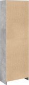 vidaXL - Boekenkast - 57x28,5x174 - cm - bewerkt - hout - betongrijs