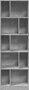 vidaXL - Boekenkast - 57x28,5x174 - cm - bewerkt - hout - betongrijs