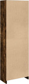 vidaXL - Boekenkast - 57x28,5x174 - cm - bewerkt - hout - gerookt - eikenkleurig