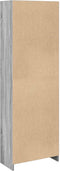 vidaXL - Boekenkast - 57x28,5x174 - cm - bewerkt - hout - grijs - sonoma