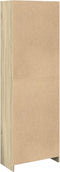 vidaXL - Boekenkast - 57x28,5x174 - cm - bewerkt - hout - sonoma - eikenkleurig