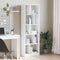 vidaXL - Boekenkast - 57x28,5x174 - cm - bewerkt - hout - wit