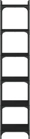 vidaXL - Boekenkast - 6-laags - 40x30x188 - cm - bewerkt - hout - zwart