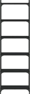 vidaXL - Boekenkast - 6-laags - 60x30x188 - cm - bewerkt - hout - zwart