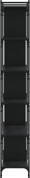 vidaXL - Boekenkast - 6-laags - 76x32x192 - cm - bewerkt - hout - zwart