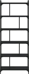 vidaXL - Boekenkast - 6-laags - 76x32x192 - cm - bewerkt - hout - zwart