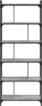 vidaXL - Boekenkast - 6-laags - 76x32x192 - cm - bewerkt - hout - grijs - sonoma