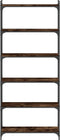 vidaXL - Boekenkast - 6-laags - 80x30x188 - cm - bewerkt - hout - gerookt - eikenkleur