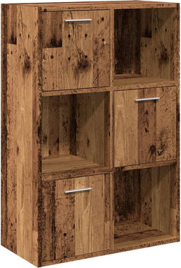 vidaXL - Boekenkast - 60,5x30x90 - cm - bewerkt - hout - oud - houtkleurig