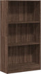 vidaXL - Boekenkast - 60x24x109 - cm - bewerkt - hout - bruin - eikenkleurig