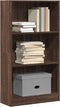 vidaXL - Boekenkast - 60x24x109 - cm - bewerkt - hout - bruin - eikenkleurig
