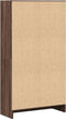 vidaXL - Boekenkast - 60x24x109 - cm - bewerkt - hout - bruin - eikenkleurig