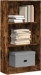 vidaXL - Boekenkast - 60x24x109 - cm - bewerkt - hout - gerookt - eikenkleurig