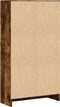vidaXL - Boekenkast - 60x24x109 - cm - bewerkt - hout - gerookt - eikenkleurig